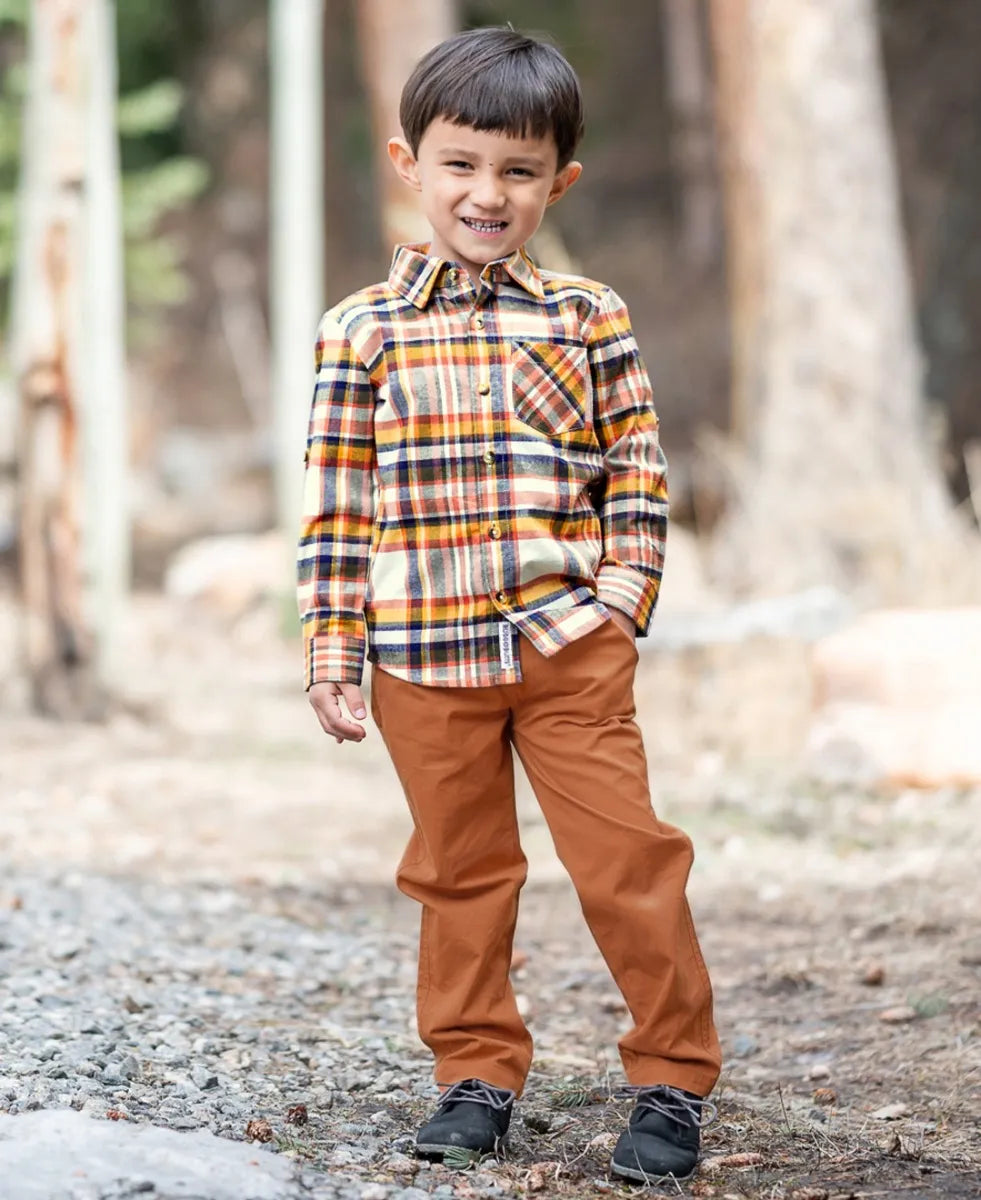 Buy Gini & Jony Kids Brown Cotton Trousers for Boys Clothing Online @ Tata  CLiQ